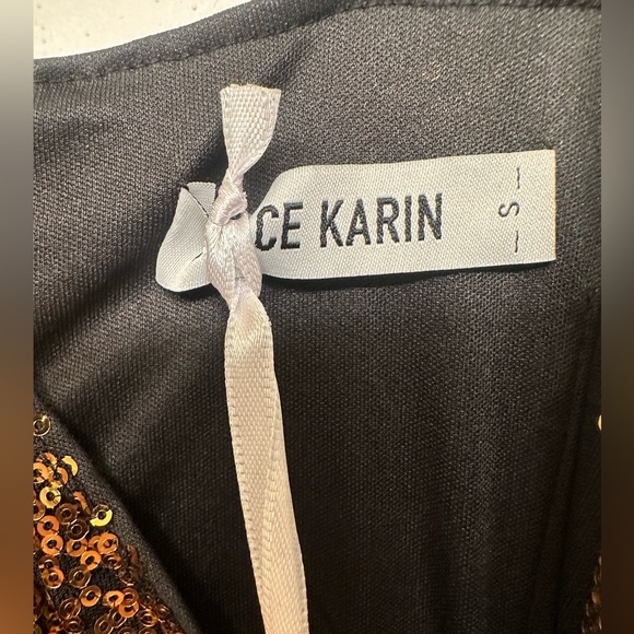 NWT GRACE KARIN GOLD/BLACK SEQUENCE MID LENGTH DRESS - Picture 8 of 8